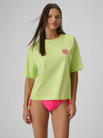 Женская футболка casual 4F F2719 4FWSS26TTSHF2719 light lemon