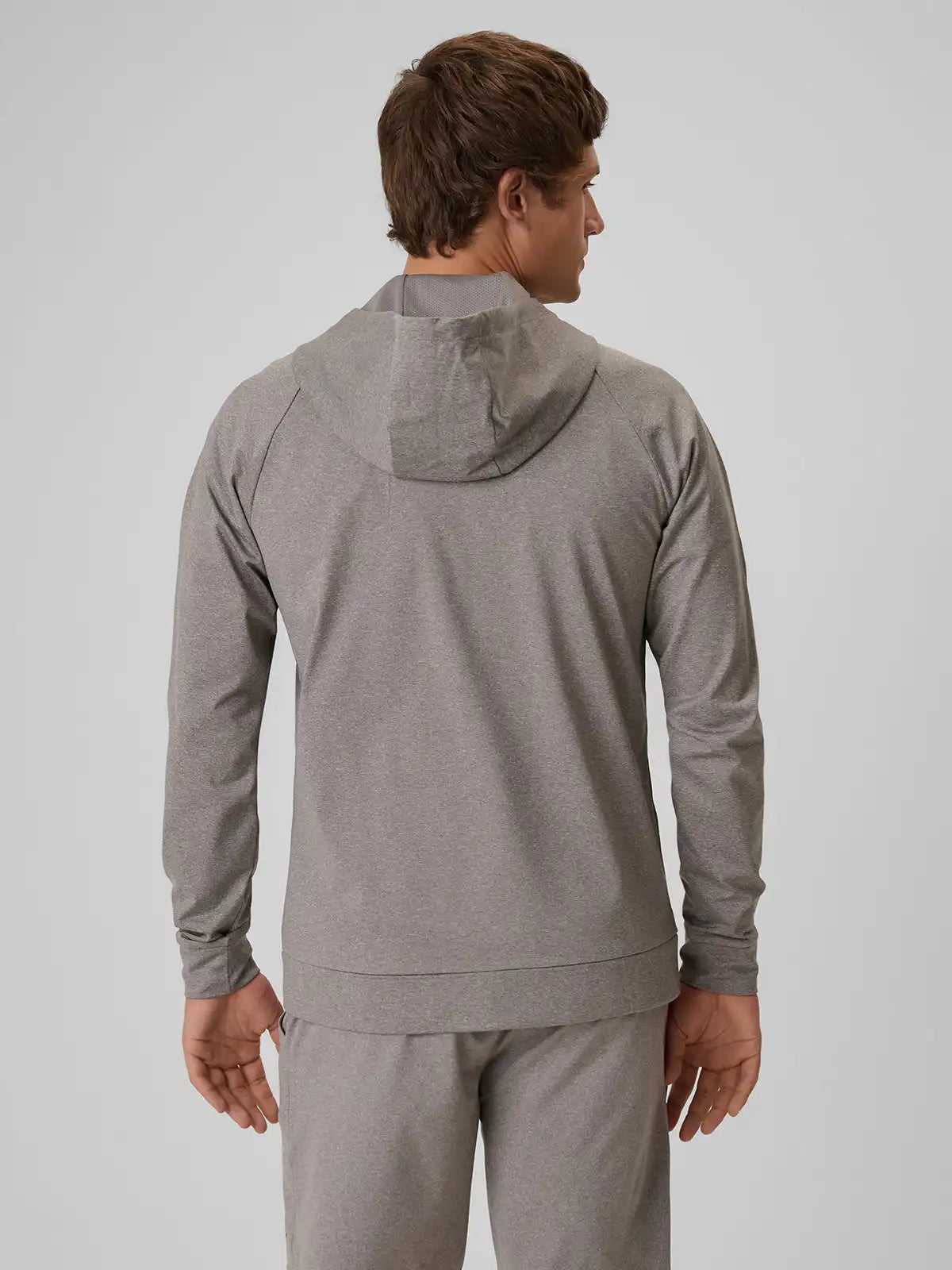 Мужской батник на молнии для фитнеса 4F M0973 4FWAW26TFSWM0973 grey melange