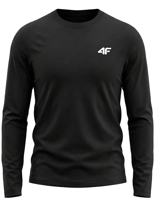 Longsleeve pentru bărbați casual 4F M611 4FWMM00TLONM611 deep black