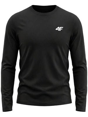 Longsleeve pentru bărbați casual 4F M611 4FWMM00TLONM611 deep black