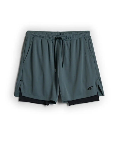 Pantaloni scurți de fitness pentru bărbați 4F M1738 4FWAW26TFSHM1738 green