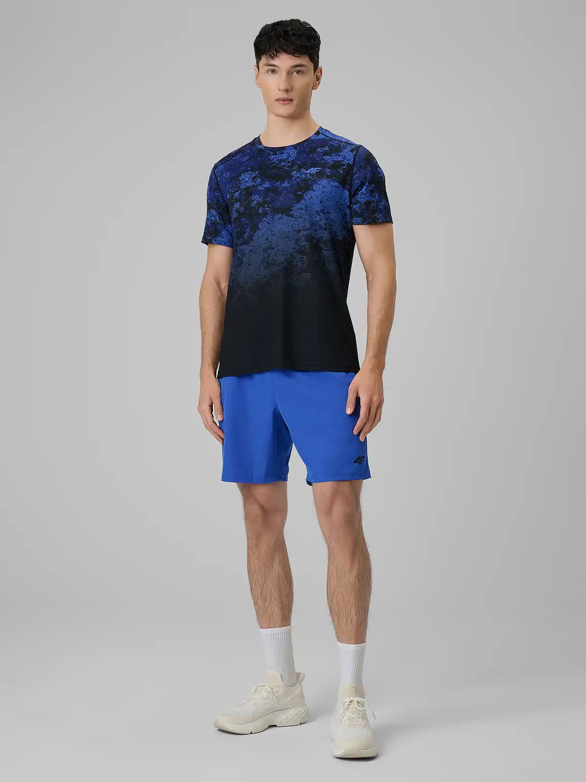 Tricou de antrenament pentru bărbați 4F M1787  4FWSS26TFTSM1787 cobalt allover