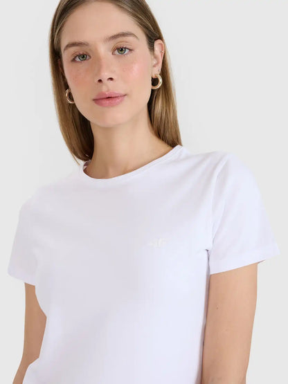 Tricou pentru femei casual 4F F2255 4FWMM00TTSHF2255 white
