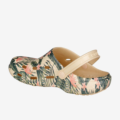 Женские тапочки Coqui 1353 beige tropical