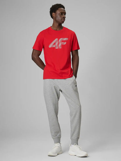 Tricou pentru bărbați casual 4F M3342 4FWMM00TTSHM3342 red
