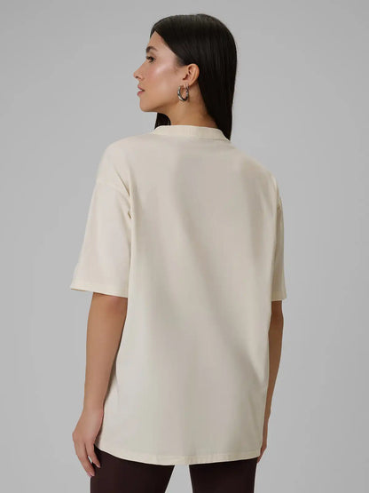 Женская футболка casual  4F F2744 4FWSS26TTSHF2744 creme