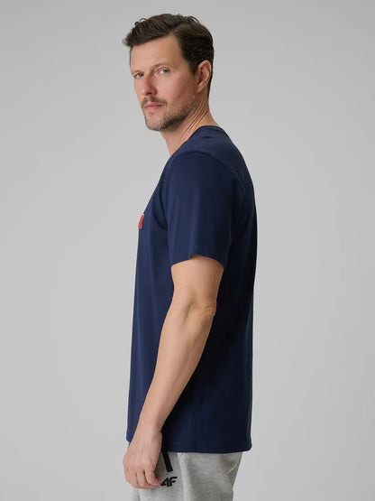 Tricou pentru bărbați casual 4F M3324 4FWSS26TTSHM3324 navy