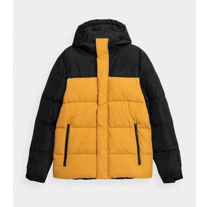 Jachetă de puf matlasată 4F JACKET KUMP009 YELLOW