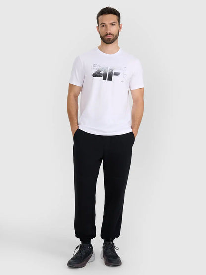 Tricou pentru bărbați casual 4F M2359 4FWAW25TTSHM2359 white 
