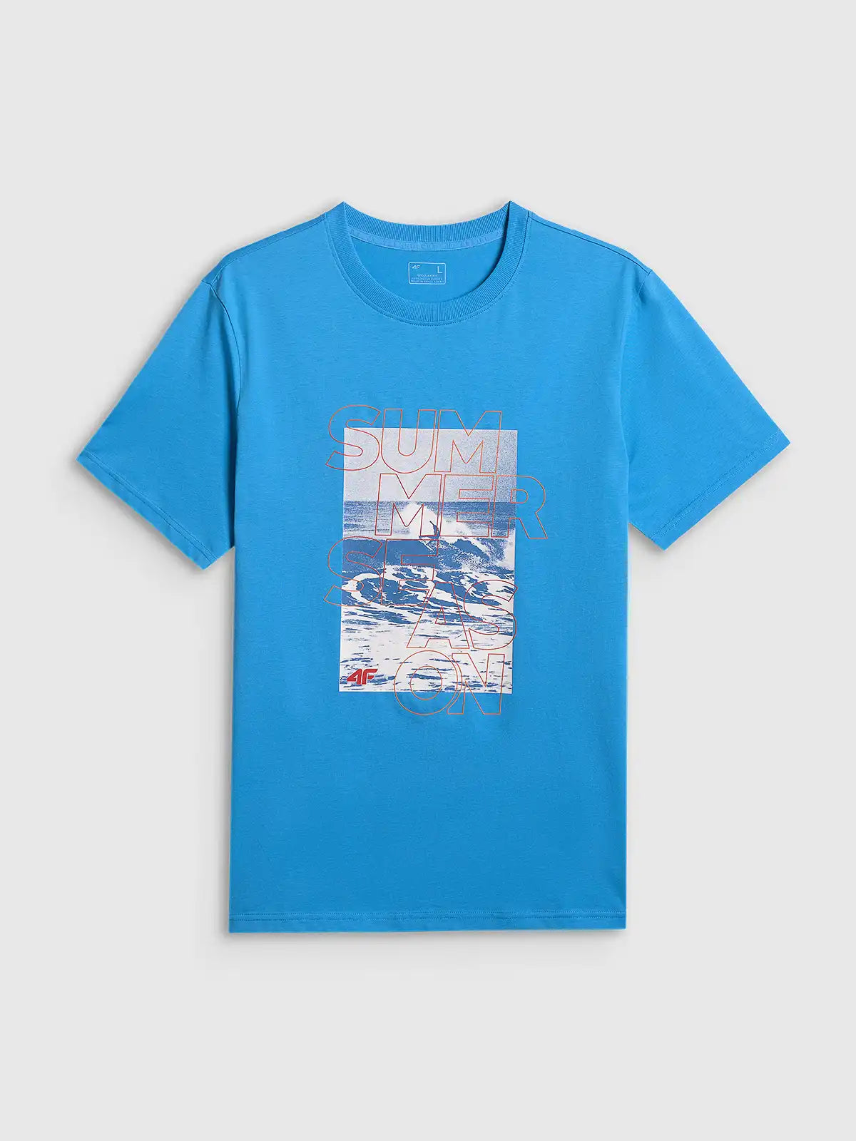 Мужская футболка casual 4F M2783 4FWSS26TTSHM2783 blue
