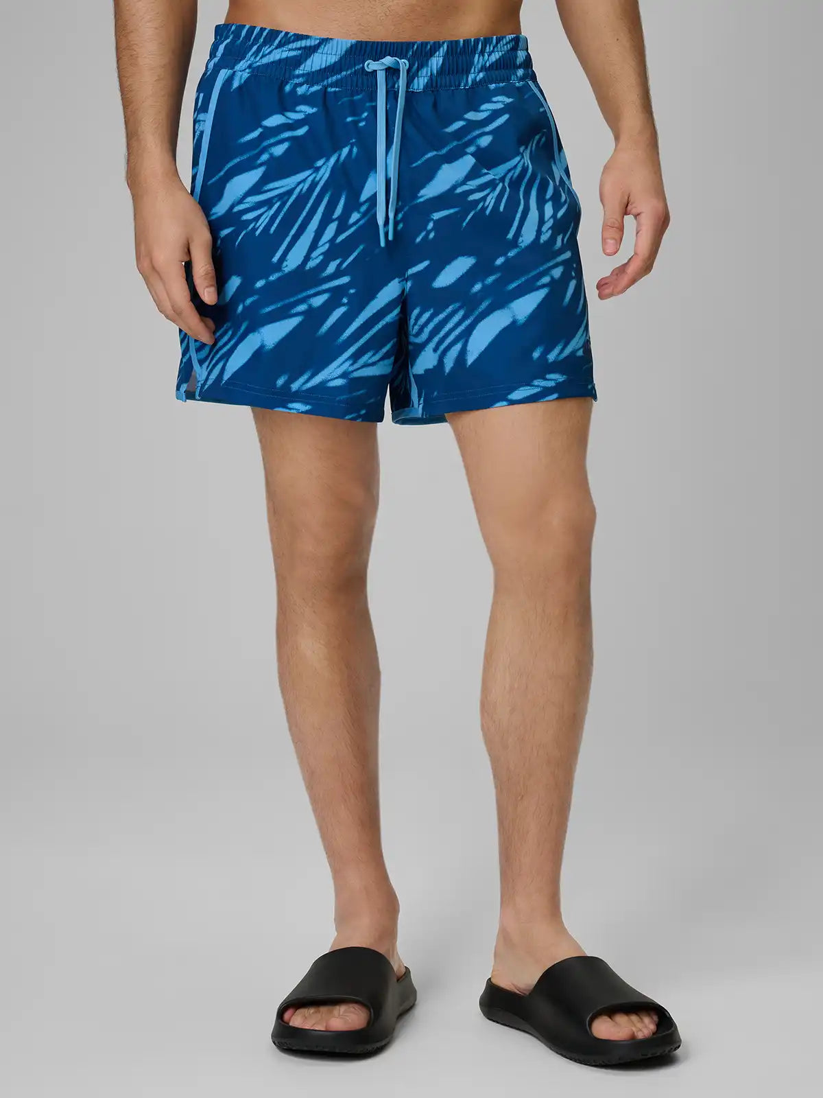 Pantaloni scurți de plajă pentru bărbați  4F M166 4FWSS26UBDSM166 teal allover