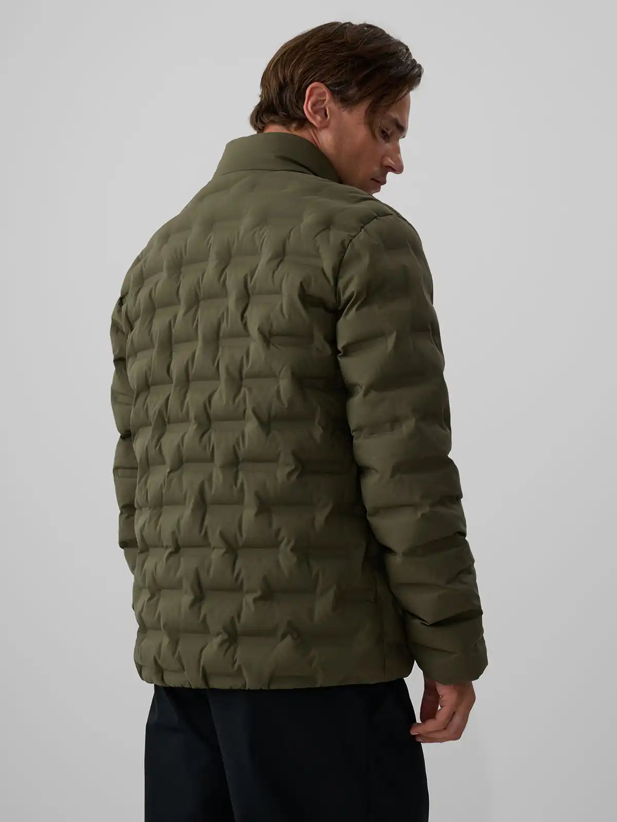 Jachetă de puf pentru bărbați 4F M0938 4FWAW26TDJAM0938 khaki