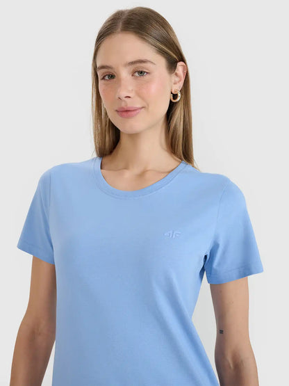 Tricou pentru femei casual 4F F2356 4FWMM00TTSHF2356 denim