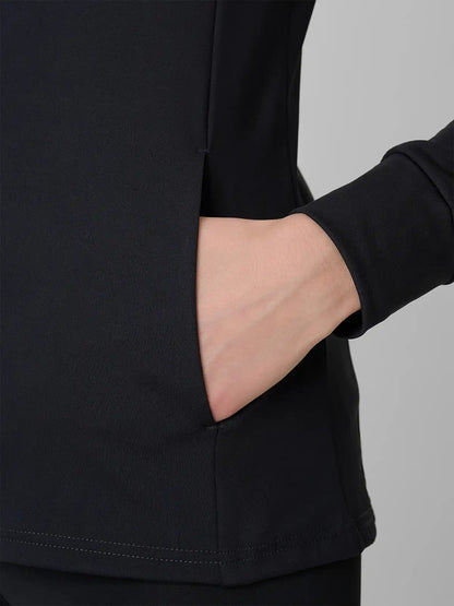 Женский батник на молнии для фитнеса 4F F656 4FWSS26TFSWF656 deep black