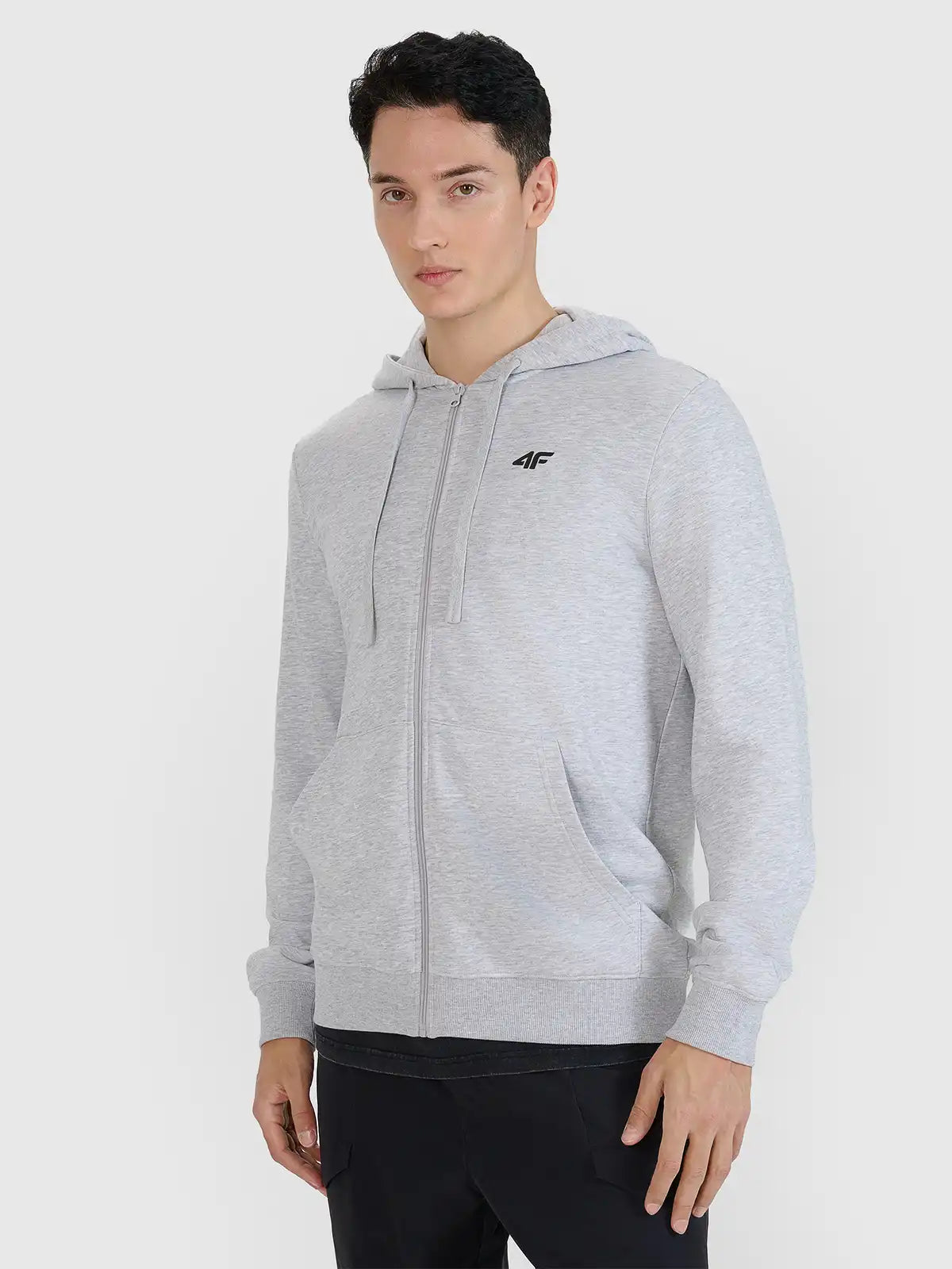 Hanorac cu fermoar pentru bărbați 4F M1768 4FWMM00TSWSM1768 grey