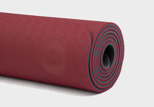 Covor pentru yoga Bodhi Lotus Pro dark red/anthracite
