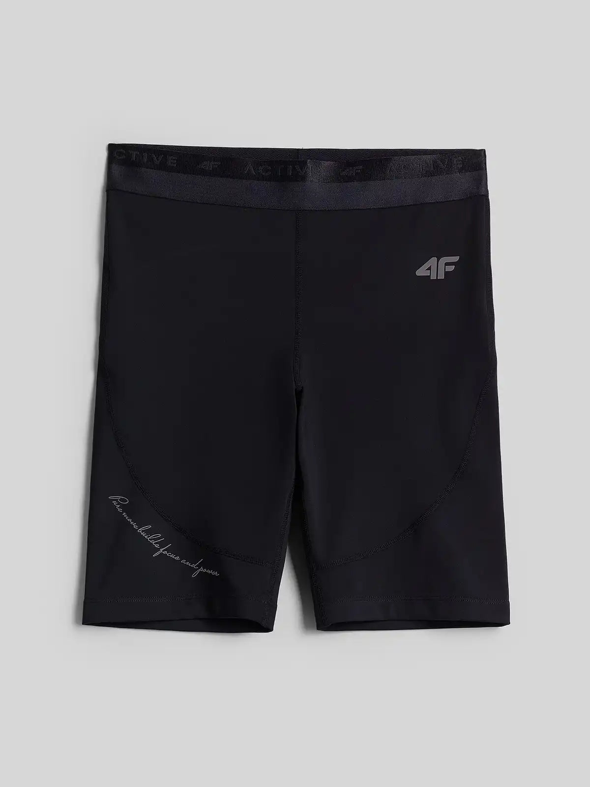 Legginși scurți de fitness pentru femei 4F F122 4FWAW26TFSTF122 deep black