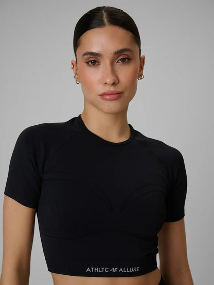 Tricou scurt pentru femei pentru fitness 4F F1813 4FWSS26TFTSF1813 deep black