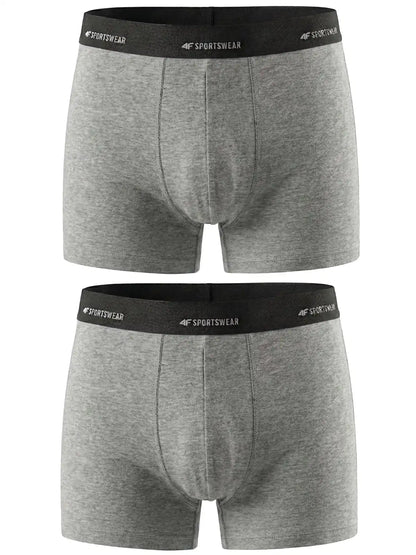 Lengerie-boxeri 4F M080  (2pack) 4FWMM00UBXSM080 light grey melange