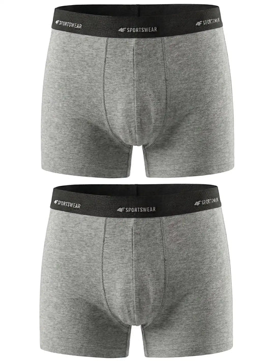 Lengerie-boxeri 4F M080  (2pack) 4FWMM00UBXSM080 light grey melange