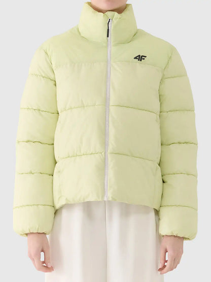Jachetă de puf pentru femei 4F F581 4FWAW25TDJAF581 light green