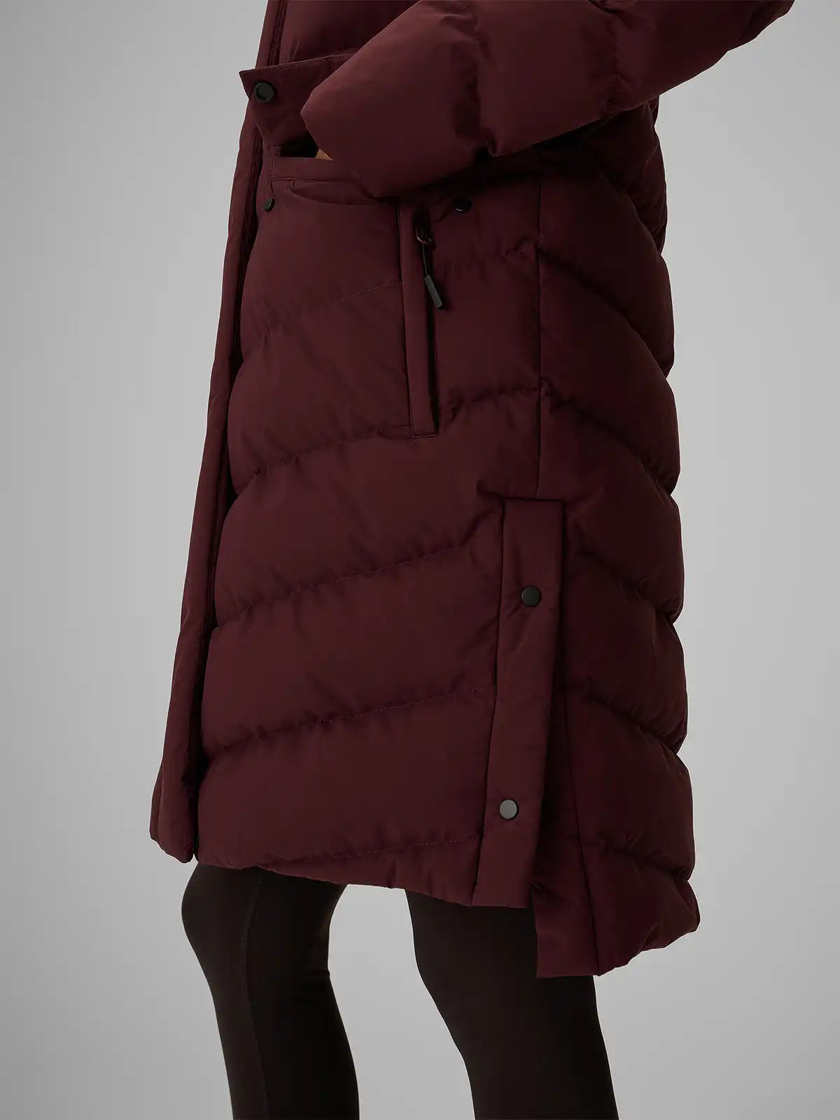 Женский длинный пуховик 4F F0929 4FWAW26TDJAF0929 burgundy