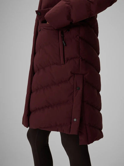 Женский длинный пуховик 4F F0929 4FWAW26TDJAF0929 burgundy