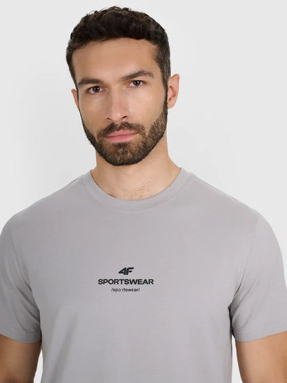 Мужская футболка casual 4F M2961 4FWAW25TTSHM2961 grey