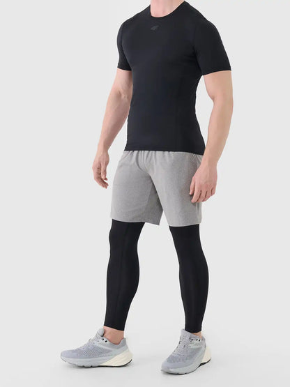 Pantaloni scurți de antrenament pentru bărbați  4F M1277 4FWSS26TFSHM1277 grey melange