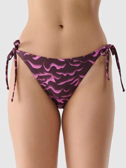 Slip de baie bikini pentru femei 4F F076 4FWSS25UBKBF076 dark violet allover