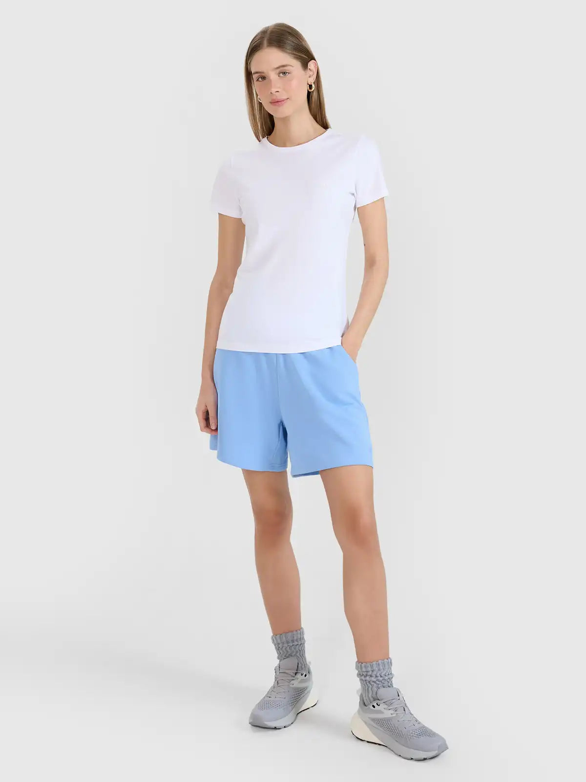 Tricou pentru femei casual 4F F2255 4FWMM00TTSHF2255 white