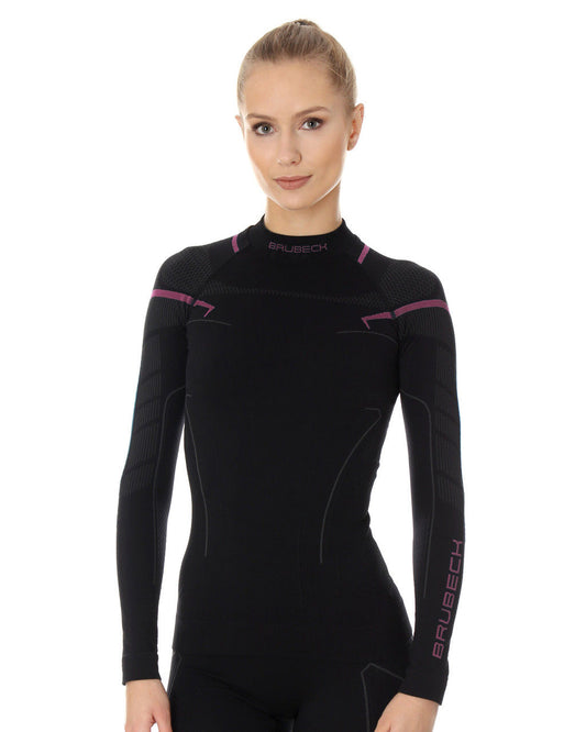 Лонгслив термо Brubeck ls13100a thermo women's sweatshirt black/pink