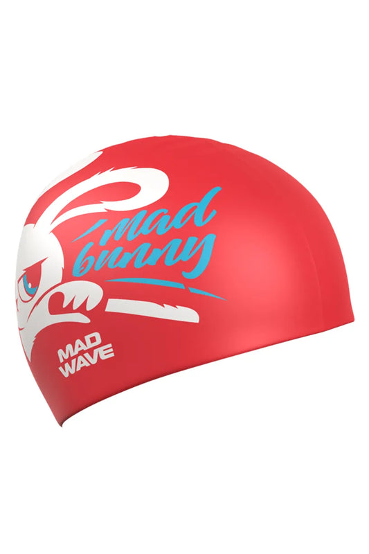 Шапочка для плавания Mad Wave M0574 15 0 00W junior Bunny, red