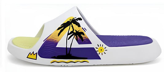 Șlapi pentru femei Peak DL430158 white/yellow/purple