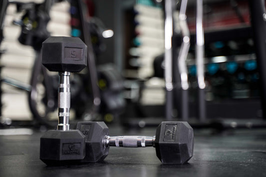 Gantere hexagonale (pereche) Rubber Hex Dumbbells LP8005