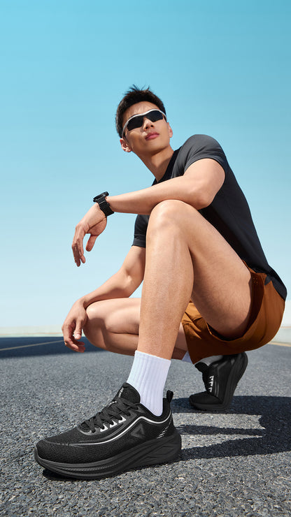 Кроссовки мужские для бега Peak ET59837H black/silver