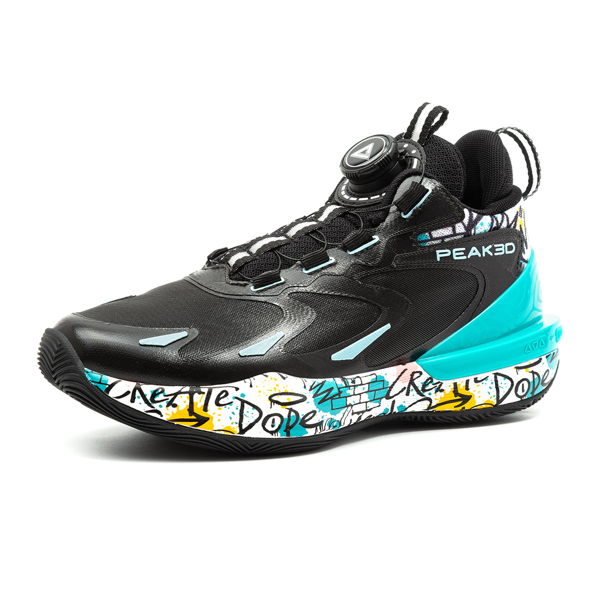 Кроссовки детские для баскетбола Peak 3D EKT53020A black/leaf green