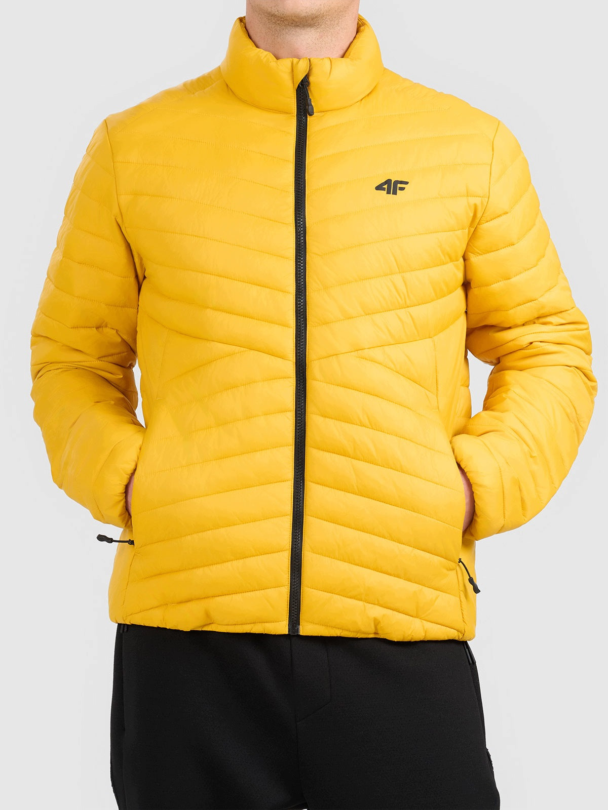 Jachetă de puf pentru bărbați 4F M0934 4FWAW26TDJAM0934 yellow