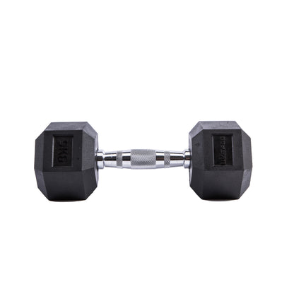 Гантели шестигранные (пара) Rubber Hex Dumbbells LP8005