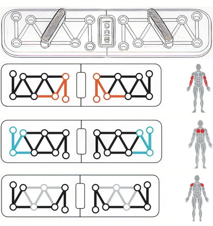 Доска для отжиманий LiveUp Push Up Board LS9433/BK