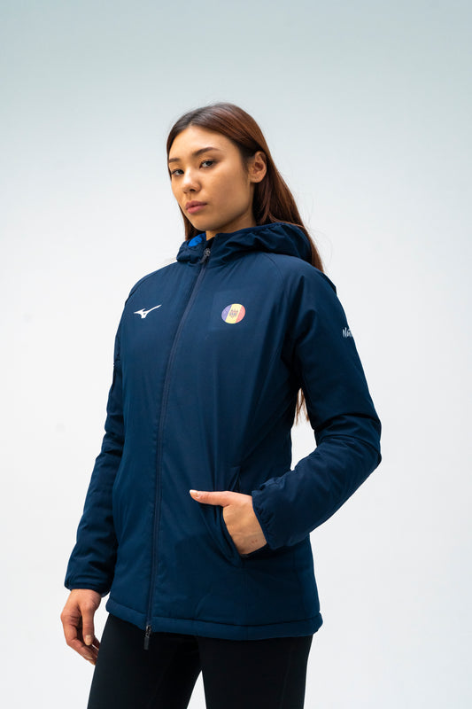 Женская куртка Mizuno Padded Jacket W(W) Navy/White/M 32EE7700 14