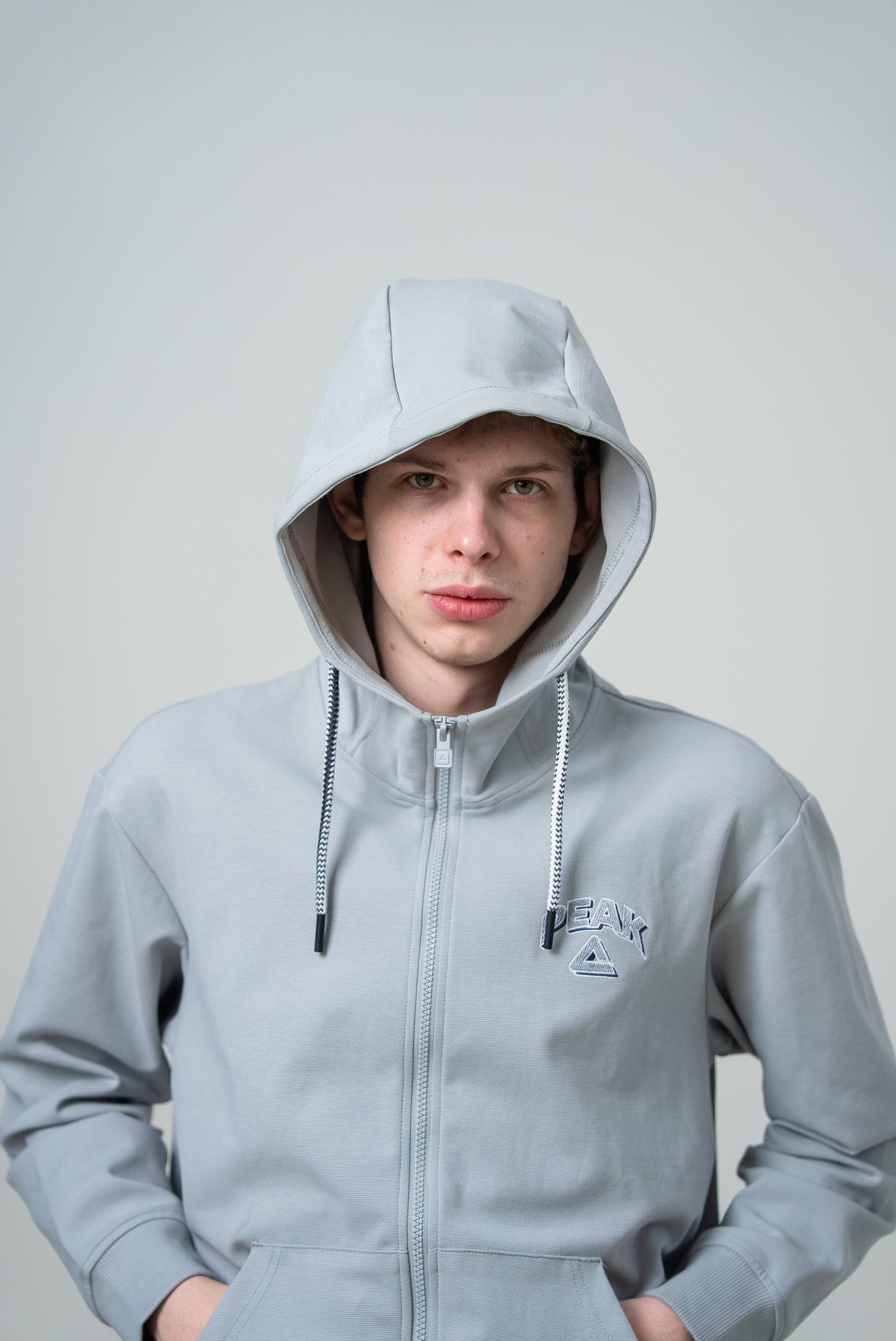 Hanorac cu fermoar pentru bărbați Peak FWA253031 lt.grey