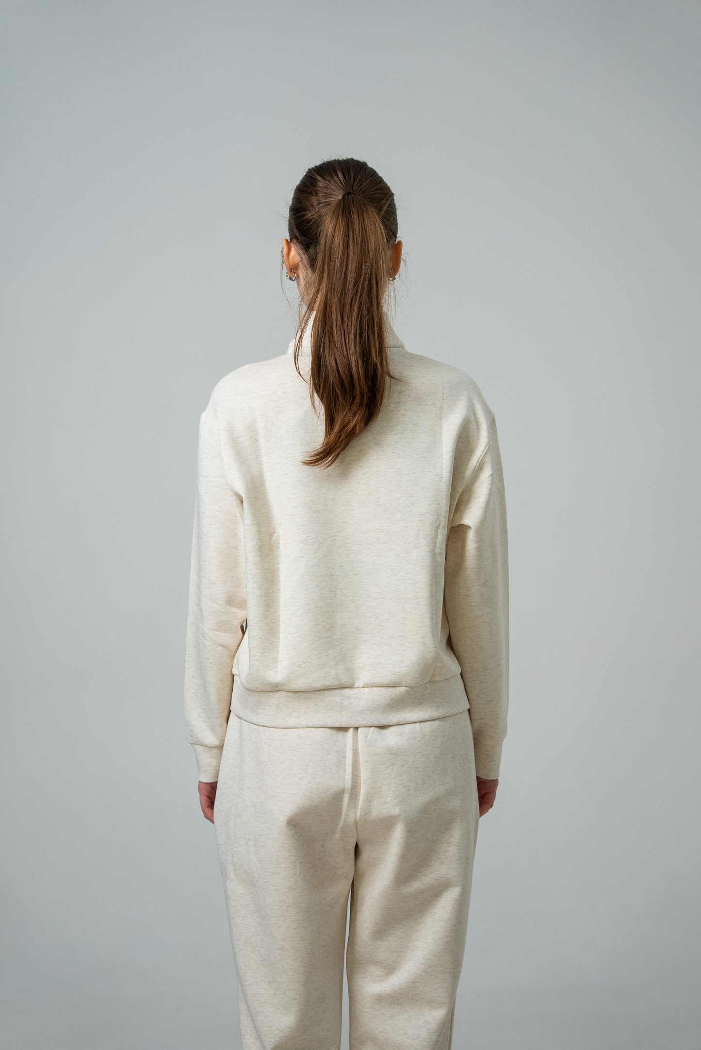 Женский батник на молнии Peak FW6253302 lt.melange khaki