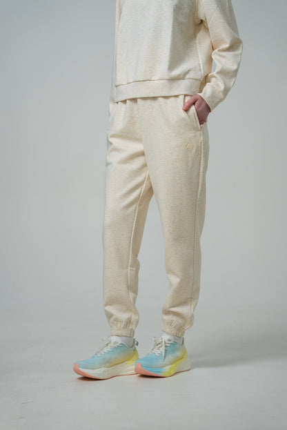 Joggeri pentru femei din fleece FW3253142 lt.melange khaki
