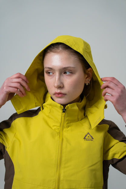 Женская водонепроницаемая ветровка Peak Travel FW2253008 yellow
