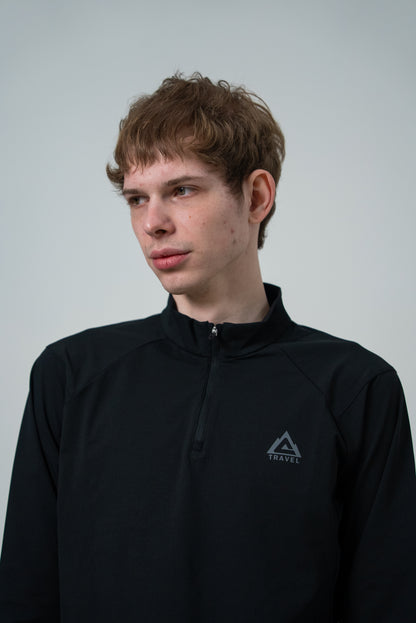 Мужской лонгслив для тренировок Peak FW6253231 black