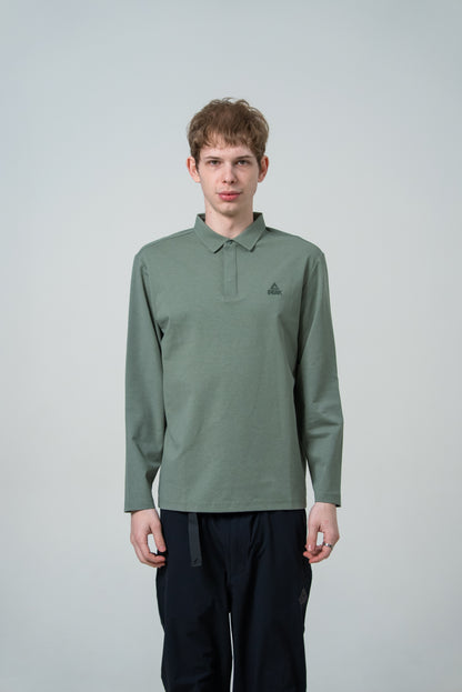 Мужская рубашка-поло с длинным рукавом Peak FW6253241 army green
