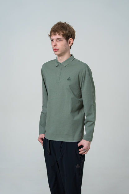 Мужская рубашка-поло с длинным рукавом Peak FW6253241 army green
