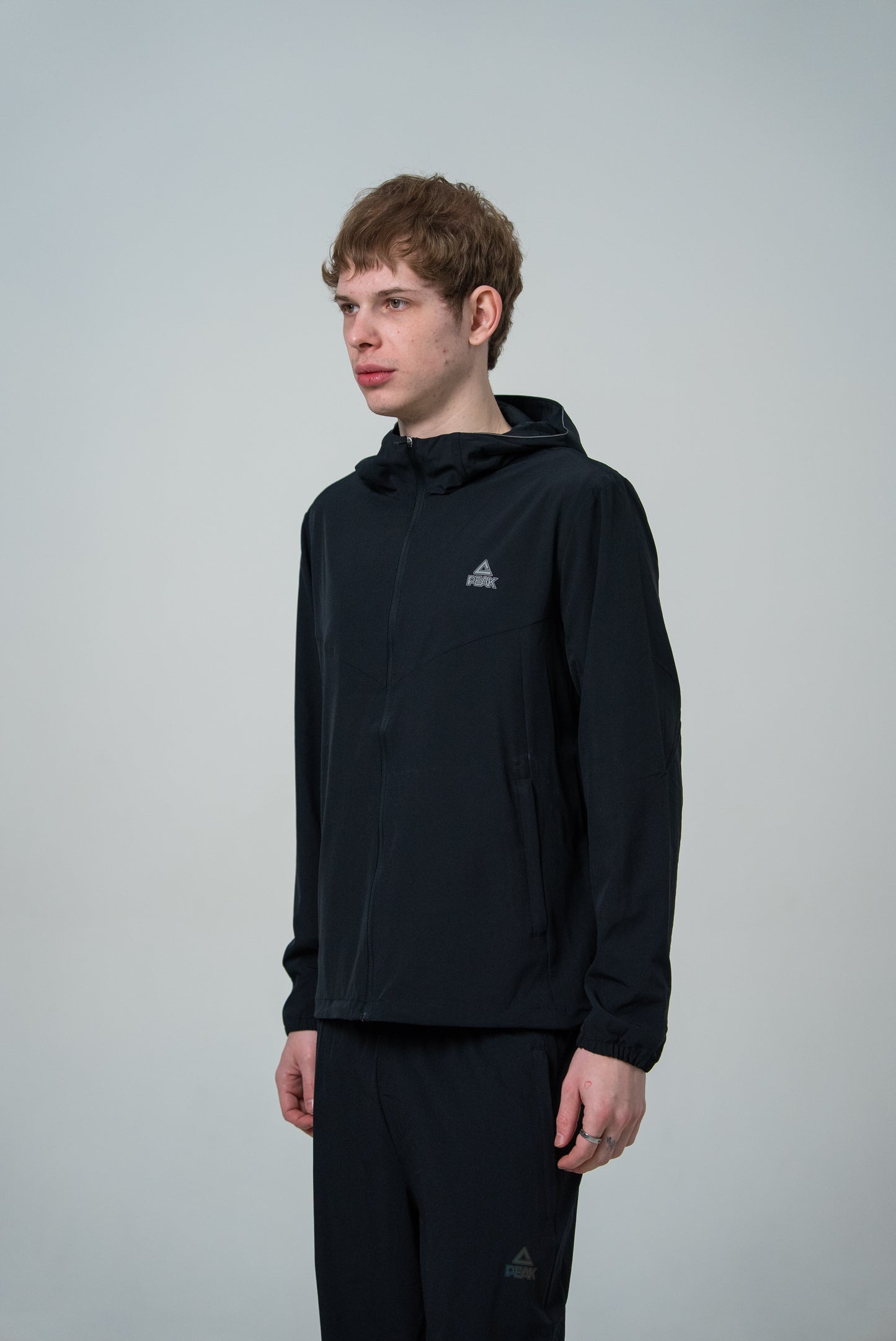 Jachetă de alergare pentru bărbați Peak FW2253021 all black