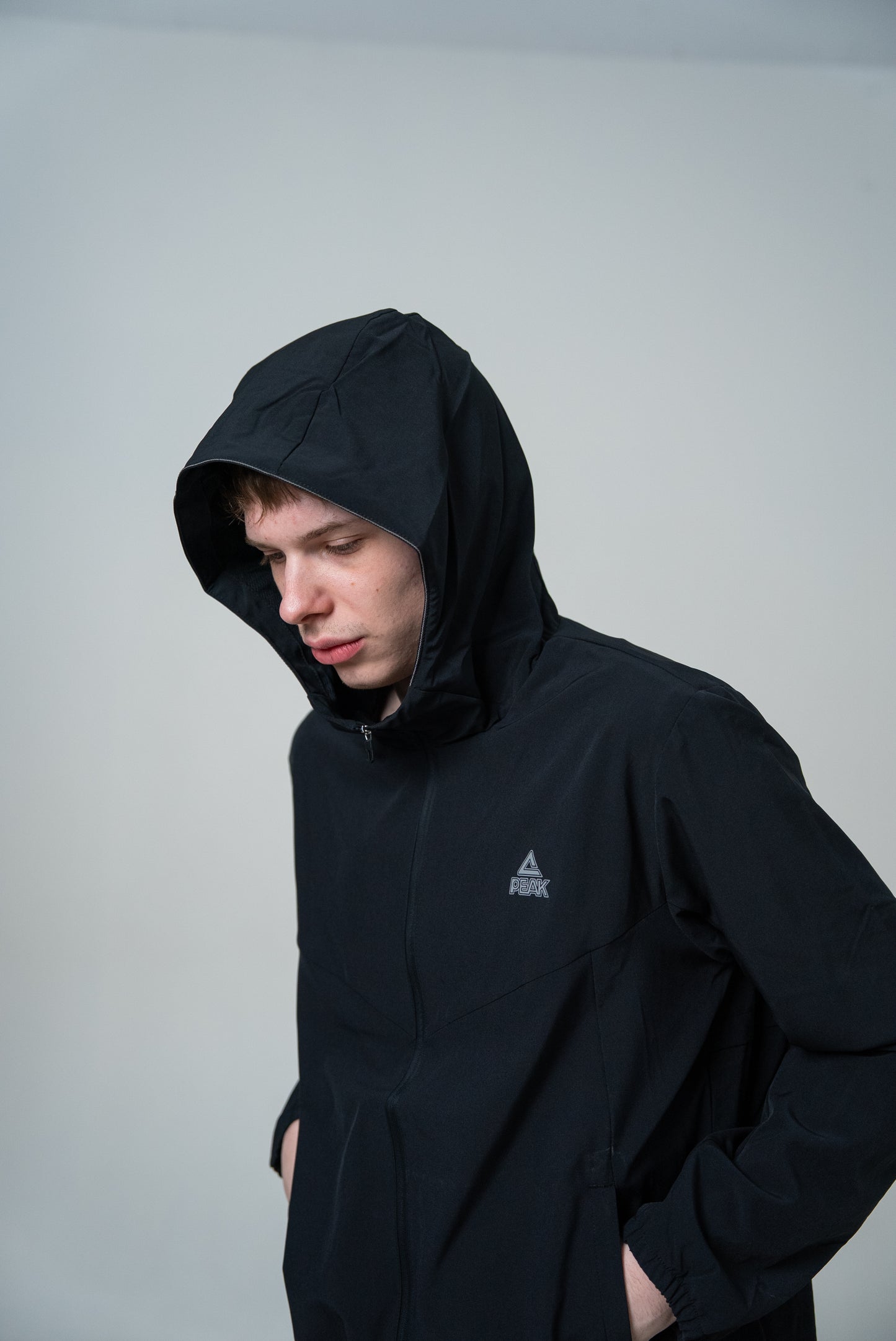Jachetă de alergare pentru bărbați Peak FW2253021 all black